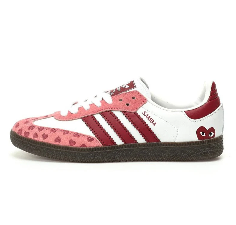 Samba White Pink Heart