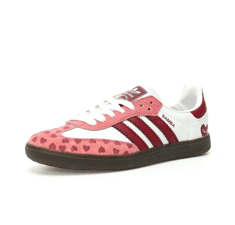 Samba White Pink Heart