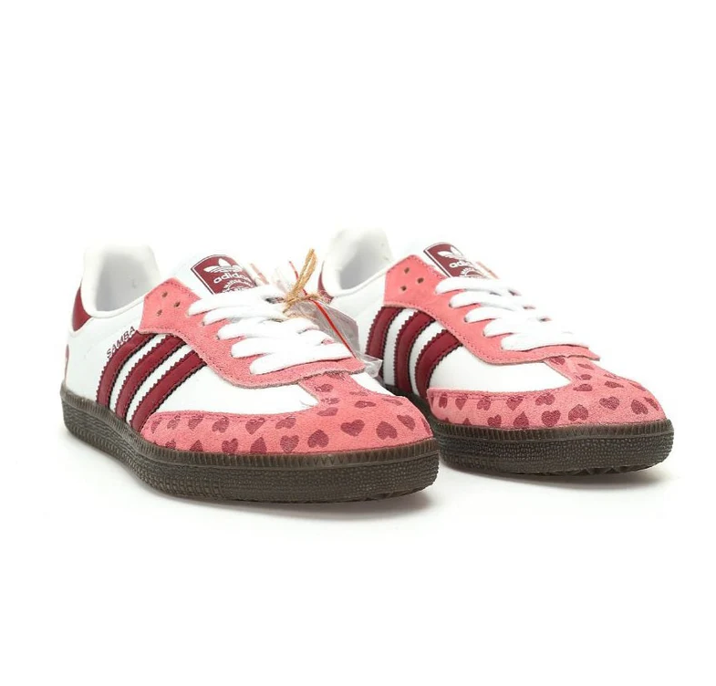 Samba White Pink Heart