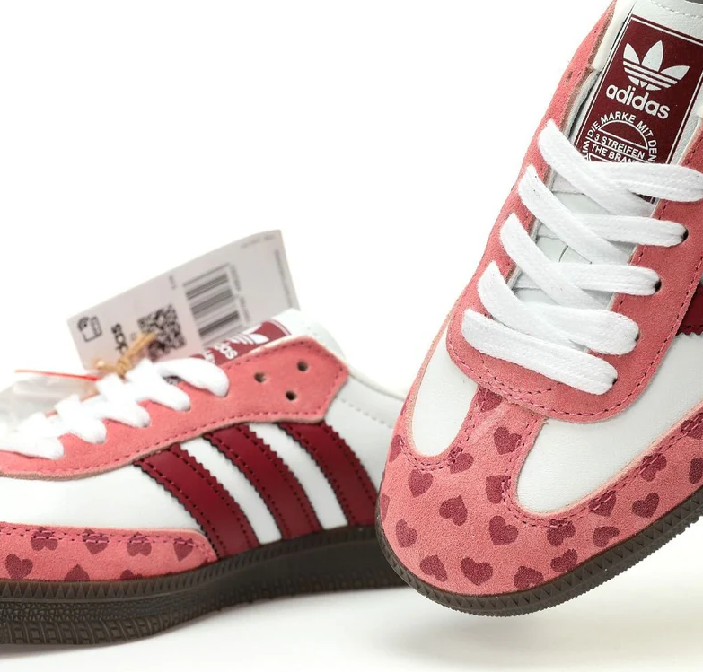Samba White Pink Heart